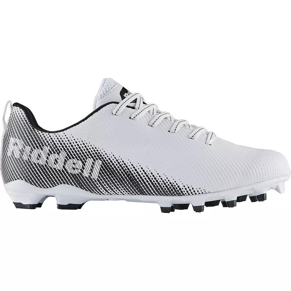 Riddell Endzone 172539 Youth US 1D White Black Lace Up Football Cleats UWU348